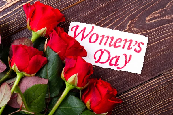 Flowers and Womens Day card. — Stock Photo, Image