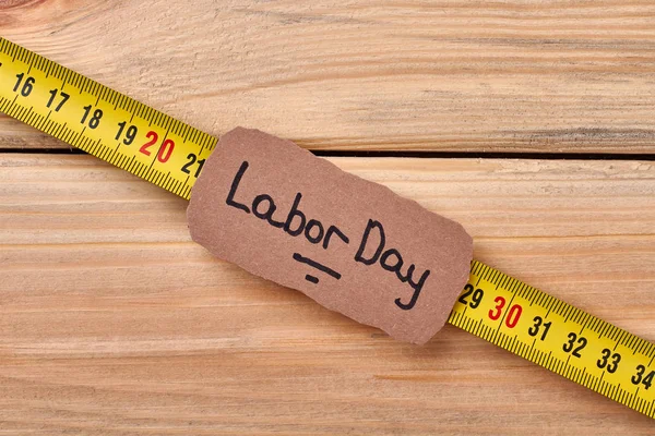 Labor Day card on wood. — Stock Photo, Image