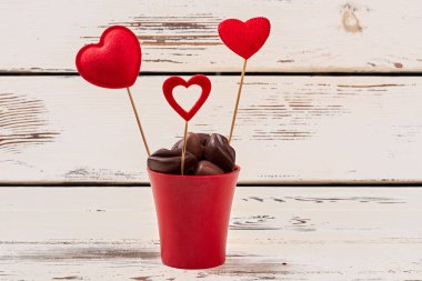 Saksıyı çikolata ile.