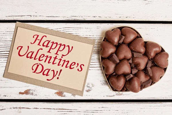 Шоколад на день Святого Валентина. — стокове фото
