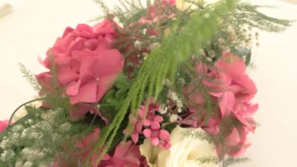 Top view of bouquet. — Stock Video