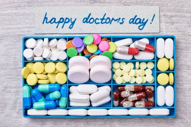 Box with pills. clipart