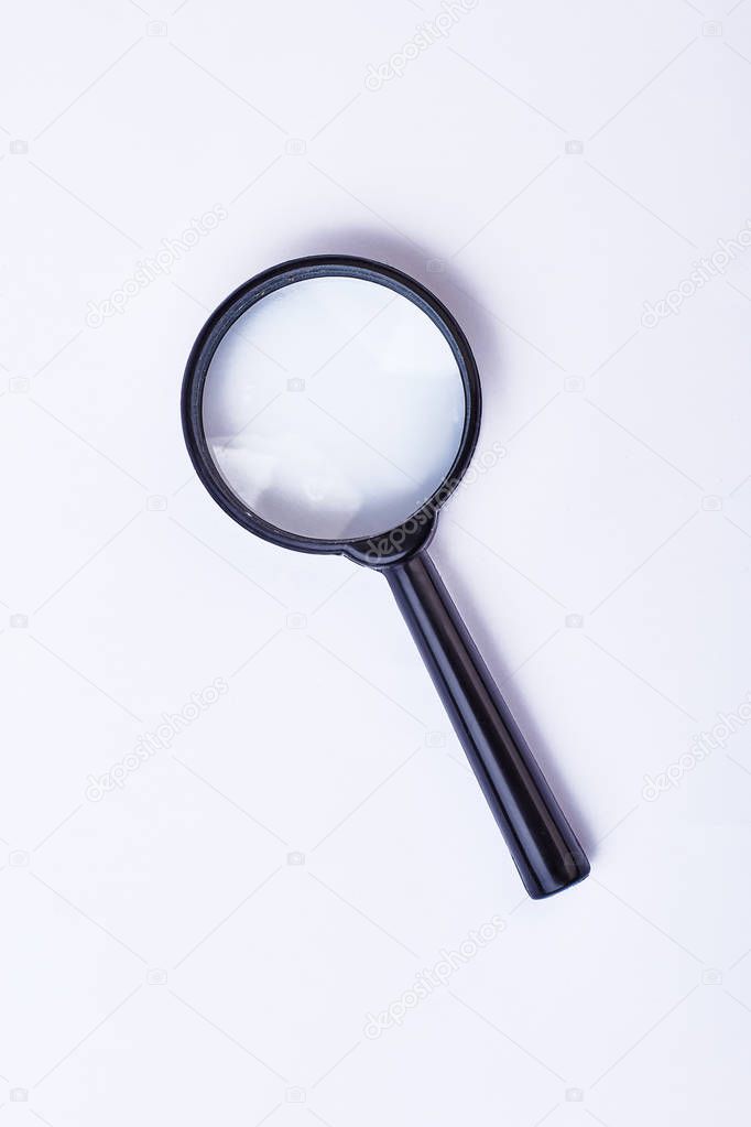 Magnifying glass isolated.