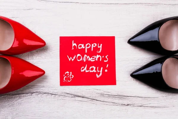 Gelukkig Womens Day wenskaart. — Stockfoto