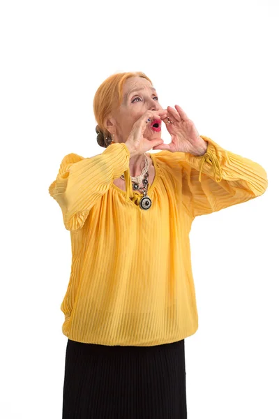 Vieja gritando . — Foto de Stock