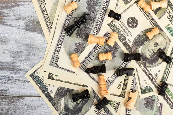 Chess and money. — Stock Photo, Image
