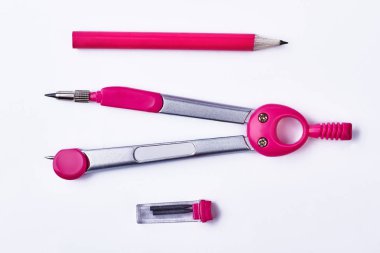 İzole çift of pergel.