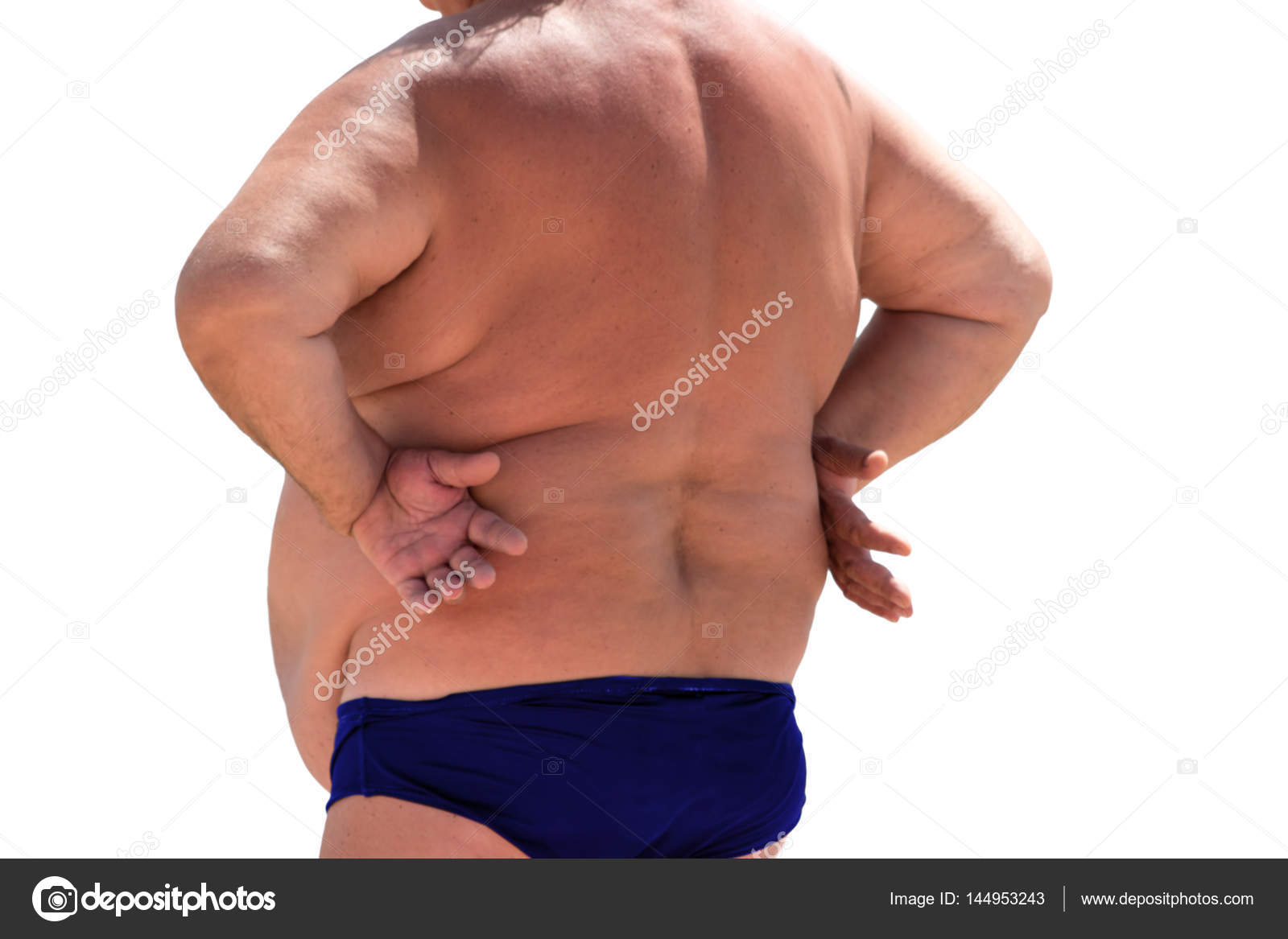 Back view of fat person. Stock Photo by ©Denisfilm 144953243