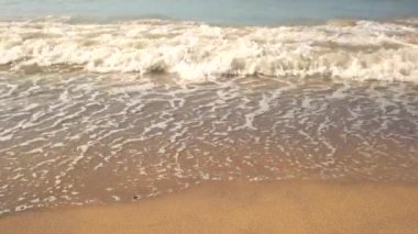 Sahilde küçük dalga.