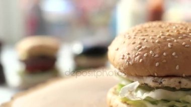 Hamburger dönen portre.