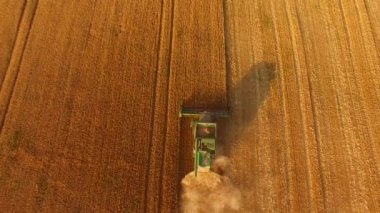 Birleştirme hasat havadan görünümü.