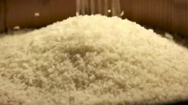 Pirinç closeup yığını.