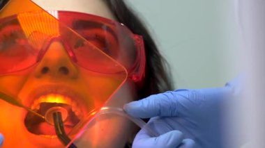 Diş uv ışığı, koruyucu ekran.