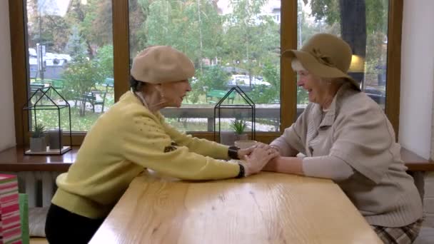 Femei în vârstă și o tabletă . — Videoclip de stoc