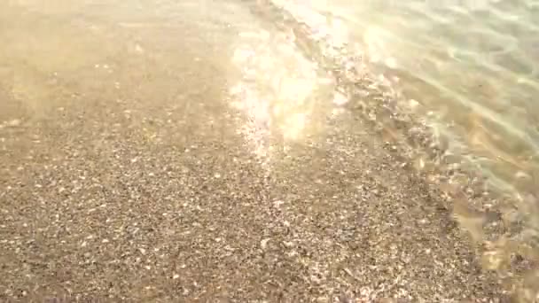 Καθαρό θαλάσσιο νερό και το ηλιακό φως. — Αρχείο Βίντεο
