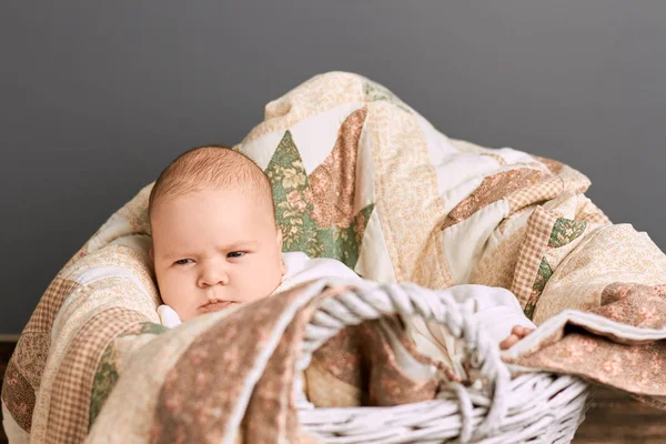 Baby with suspicious face. — Stock Photo, Image