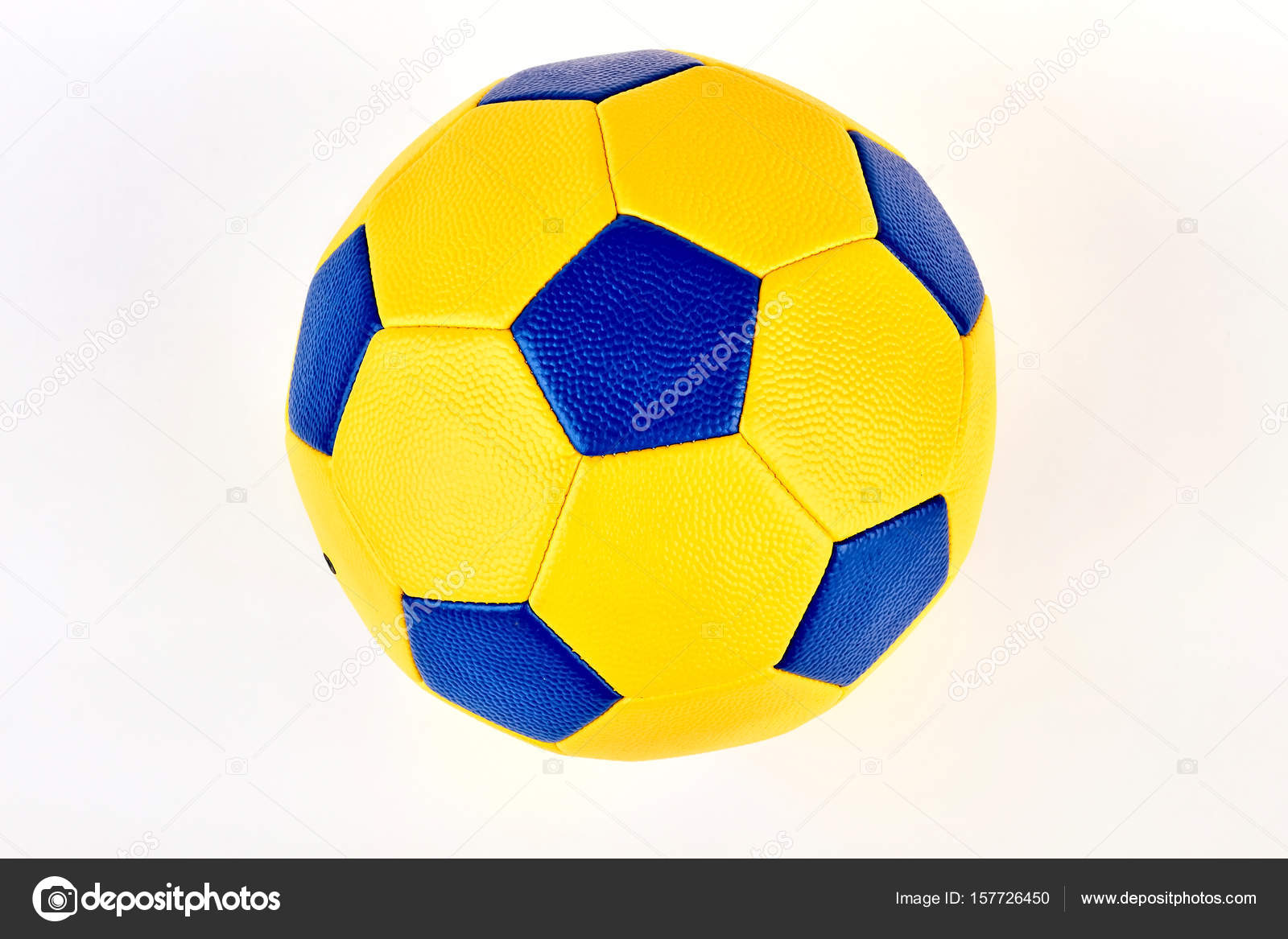 Soccer ball on white background. — Stock Photo © Denisfilm #157726450