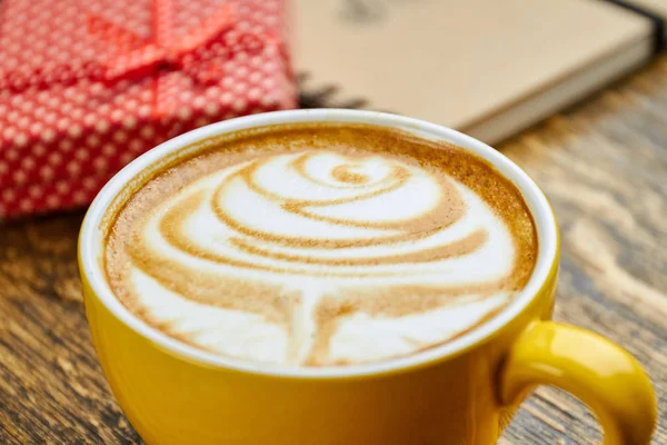 Latte art macro. — Zdjęcie stockowe