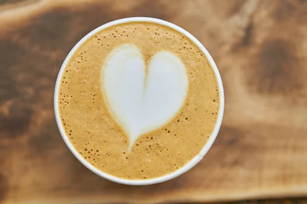 Serce latte art. — Zdjęcie stockowe