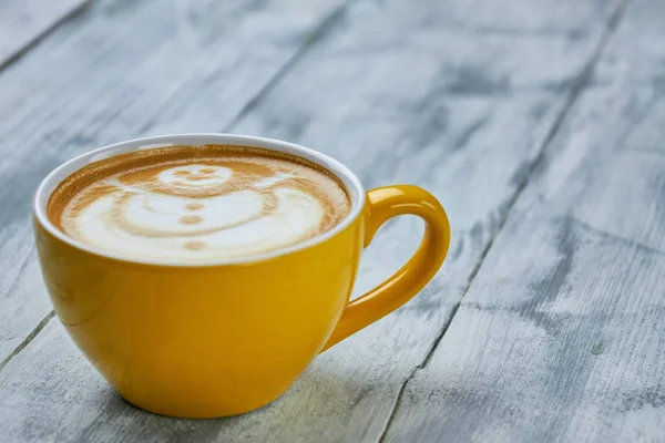 Close up of latte cup. — Stock Photo, Image