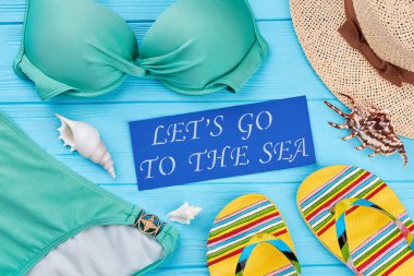 Deniz plaj aksesuarları, antika arka plan.