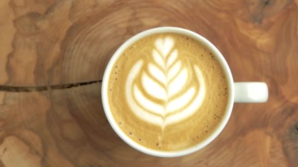 Flor de arte latte . — Vídeo de stock