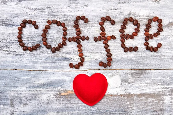 Wort Kaffee aus Getreide. — Stockfoto