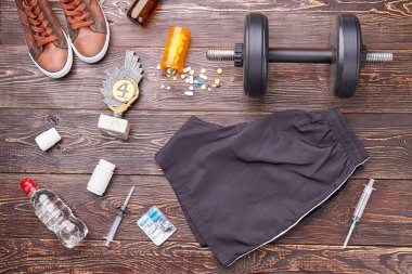 Sportsmans için tıbbi enjeksiyonları.