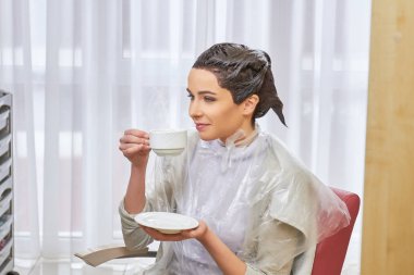 Kahve, Kuaför Salonu içme kız.