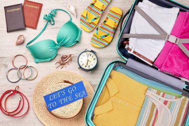 Yaz tatil arka plan, gri yüzeyi.