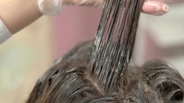 Vlasy umírající makro. — Stock video
