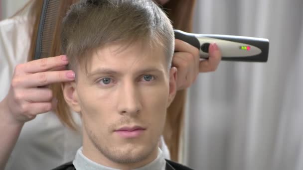 Handsome Guy Getting Haircut Stock Video C Denisfilm 161775586