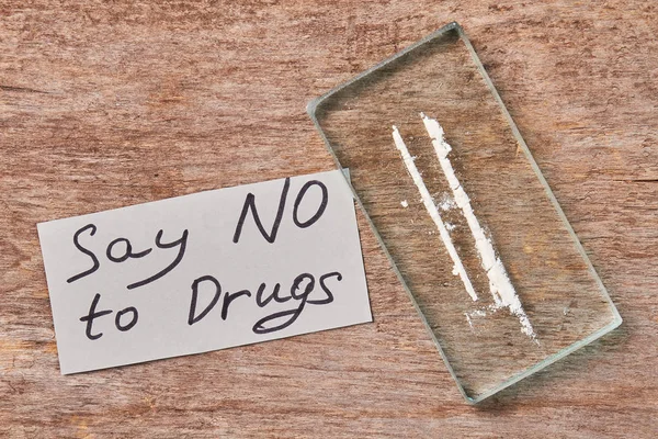 Säga nej till droger i tid. — Stockfoto