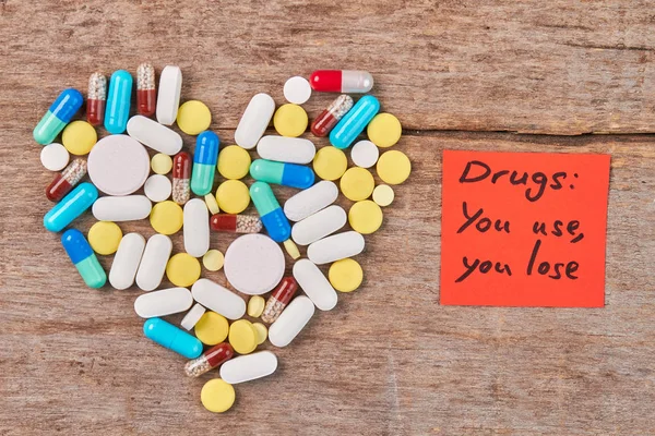 Gyógyszerek: használja, akkor elveszíti. — Stock Fotó