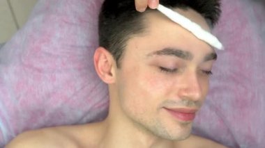 Yüz cryomassage Üstten Görünüm.