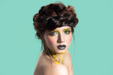 Güzel kız, makyaj sanat.