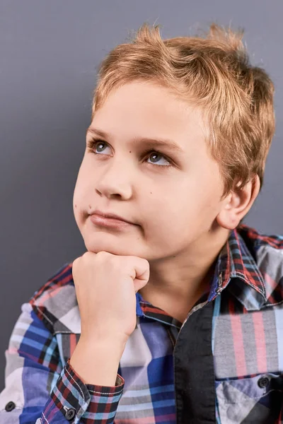 Portrait of little pensive boy. — Stock Photo, Image