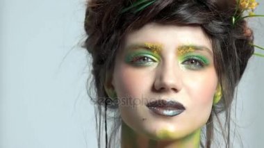 Çekici kız, makyaj sanat.