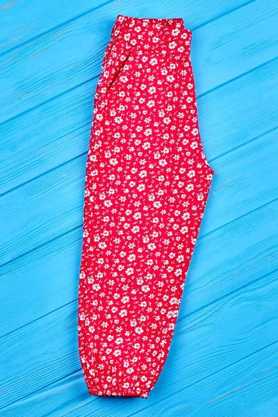 Top view of female kids trousers. — Stock Photo, Image