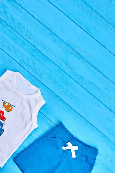 Baby boy summer casual clothes. — Stock Photo, Image