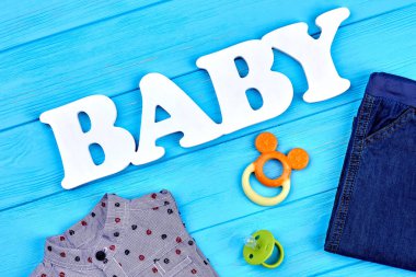 Erkek bebek modern tarzı arka plan.