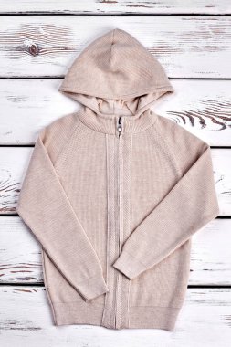 Örme kazak üstten görünüm çocuklar için.