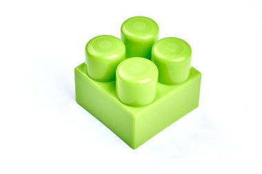 Beyaz arka plan üzerinde plastik consructor.