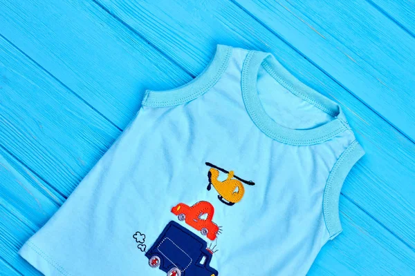 Erkek kolsuz bebek pamuk t-shirt.