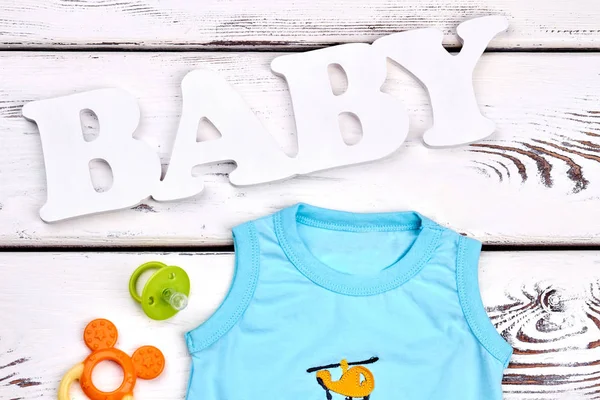 Baby boy carino t-shirt, accessori . — Foto Stock