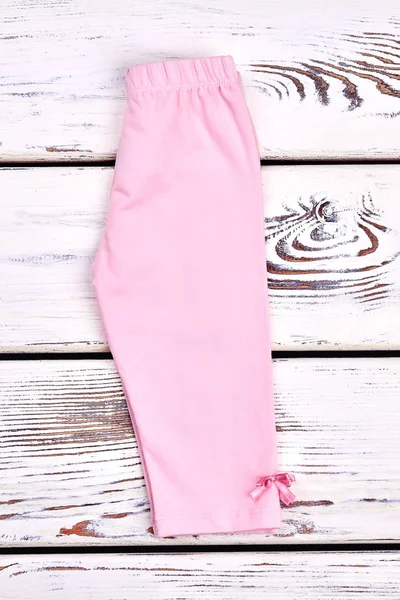 Baby-girl pink classic leggings. — Stock Photo, Image