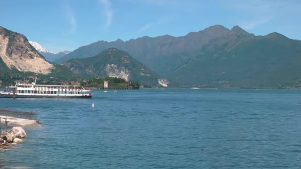 Vista panoramica del Lago Maggiore . — Video Stock