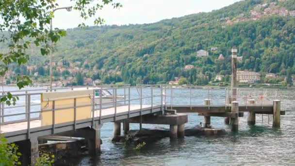 Seebrücke, Lago Maggiore. — Stockvideo