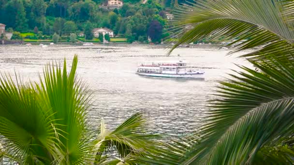 Tekne turu, lake Maggiore. — Stok video