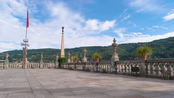 Isola Bella panoramic view. — Stock Video